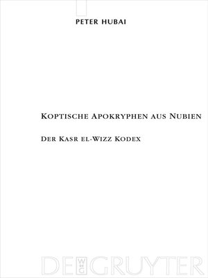cover image of Koptische Apokryphen aus Nubien